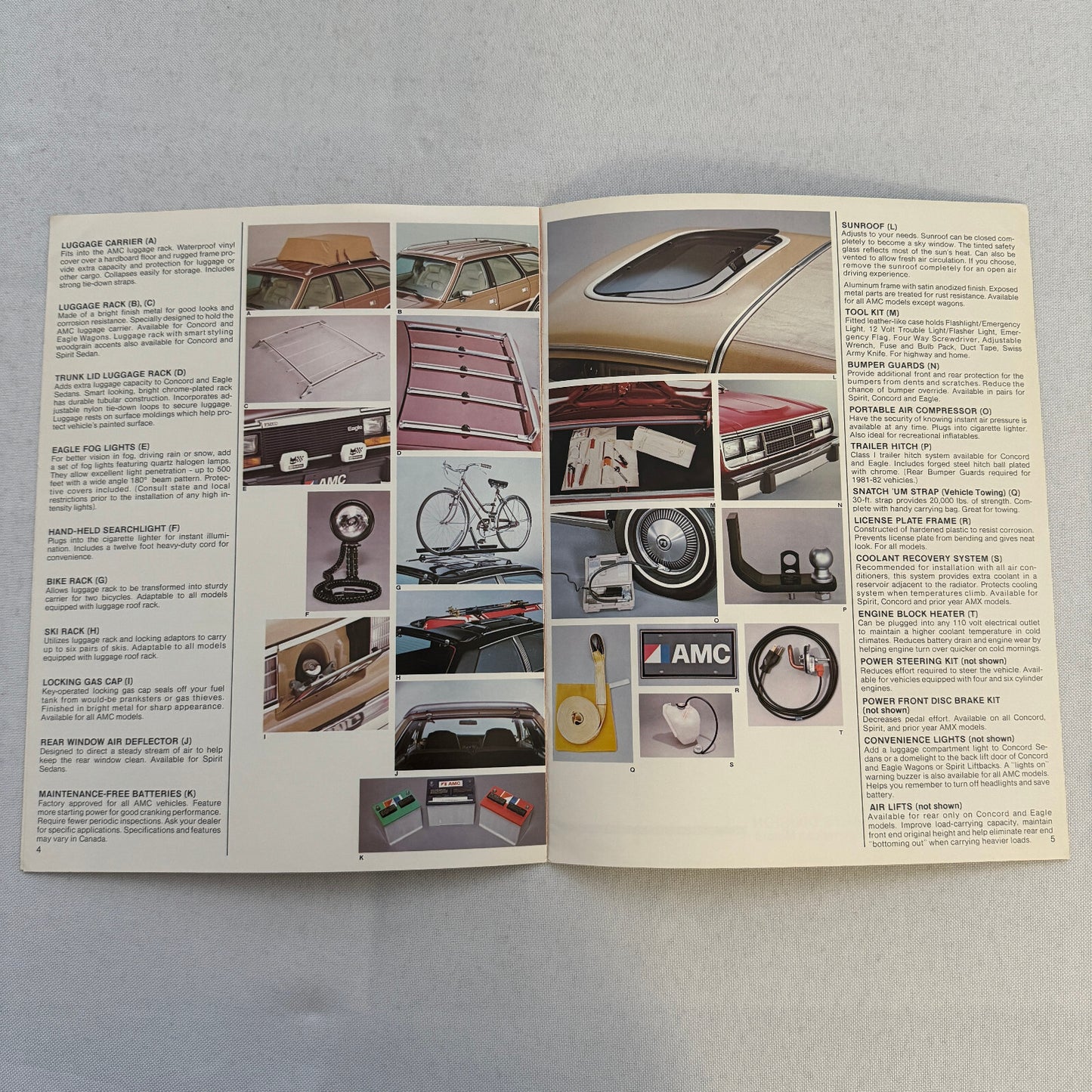 1982 AMC Car Accessories Sales Brochure American Motors