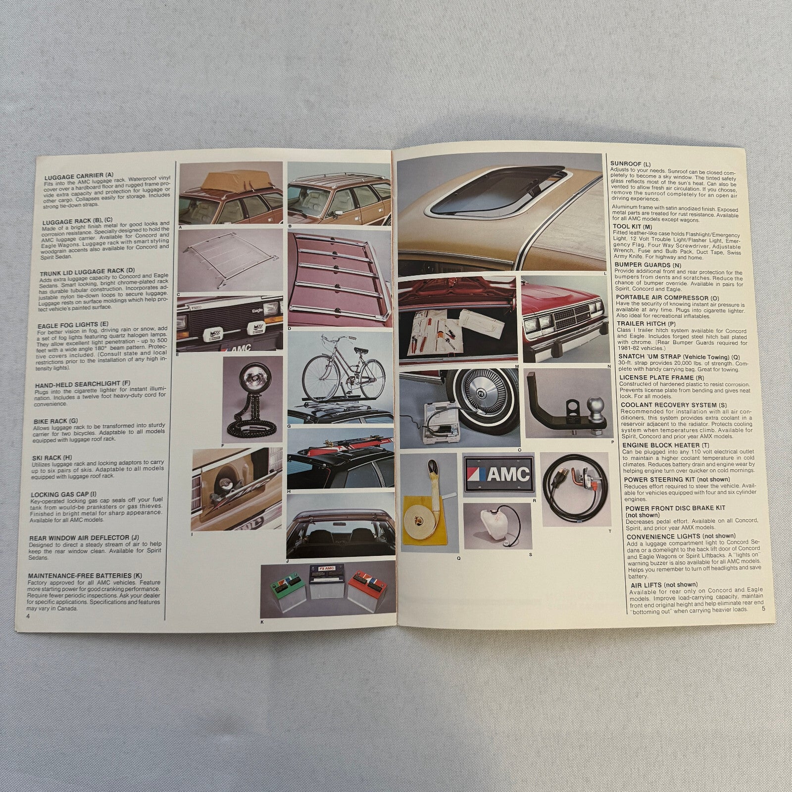 1982 AMC Car Accessories Sales Brochure American Motors