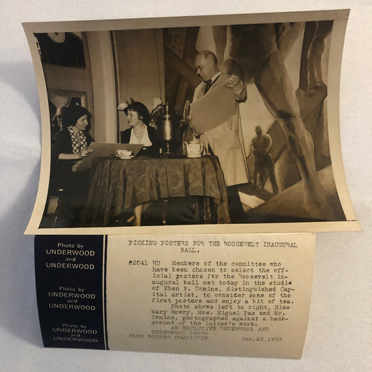 Press Photo Photograph FDR Franklin Roosevelt Inauguration Ball Eben Comins 1933