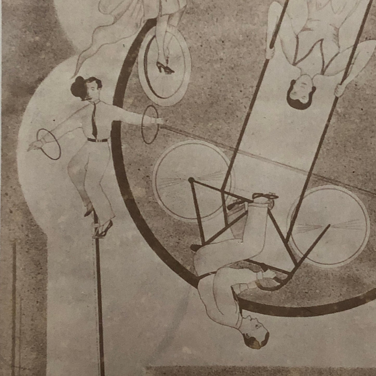 Circus Performer Unicycle Acrobat Balancing The Michelins Postcard Post Card