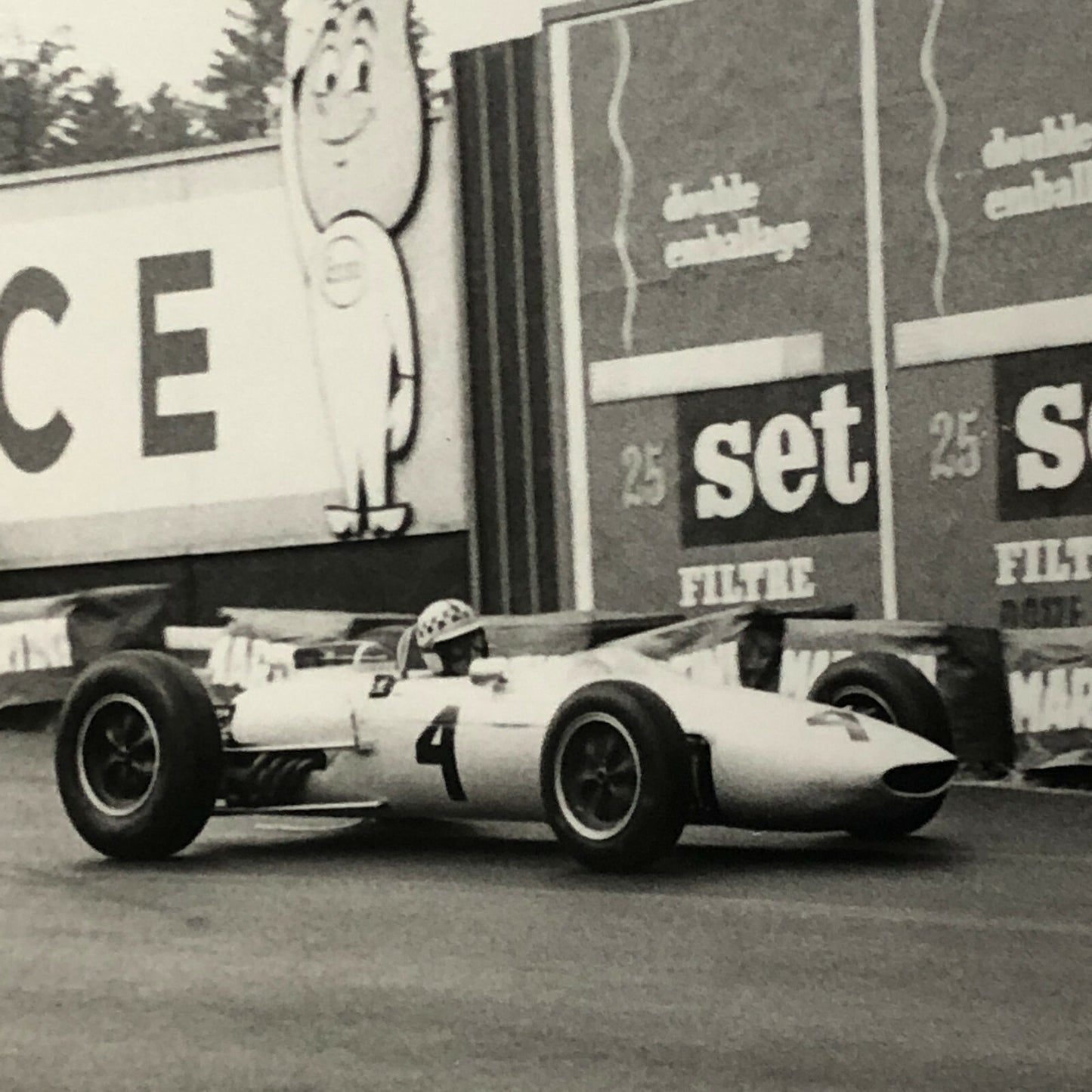 Vintage Grand Prix Racing Car Photo Photograph Print - Innes Ireland SPA Belgium