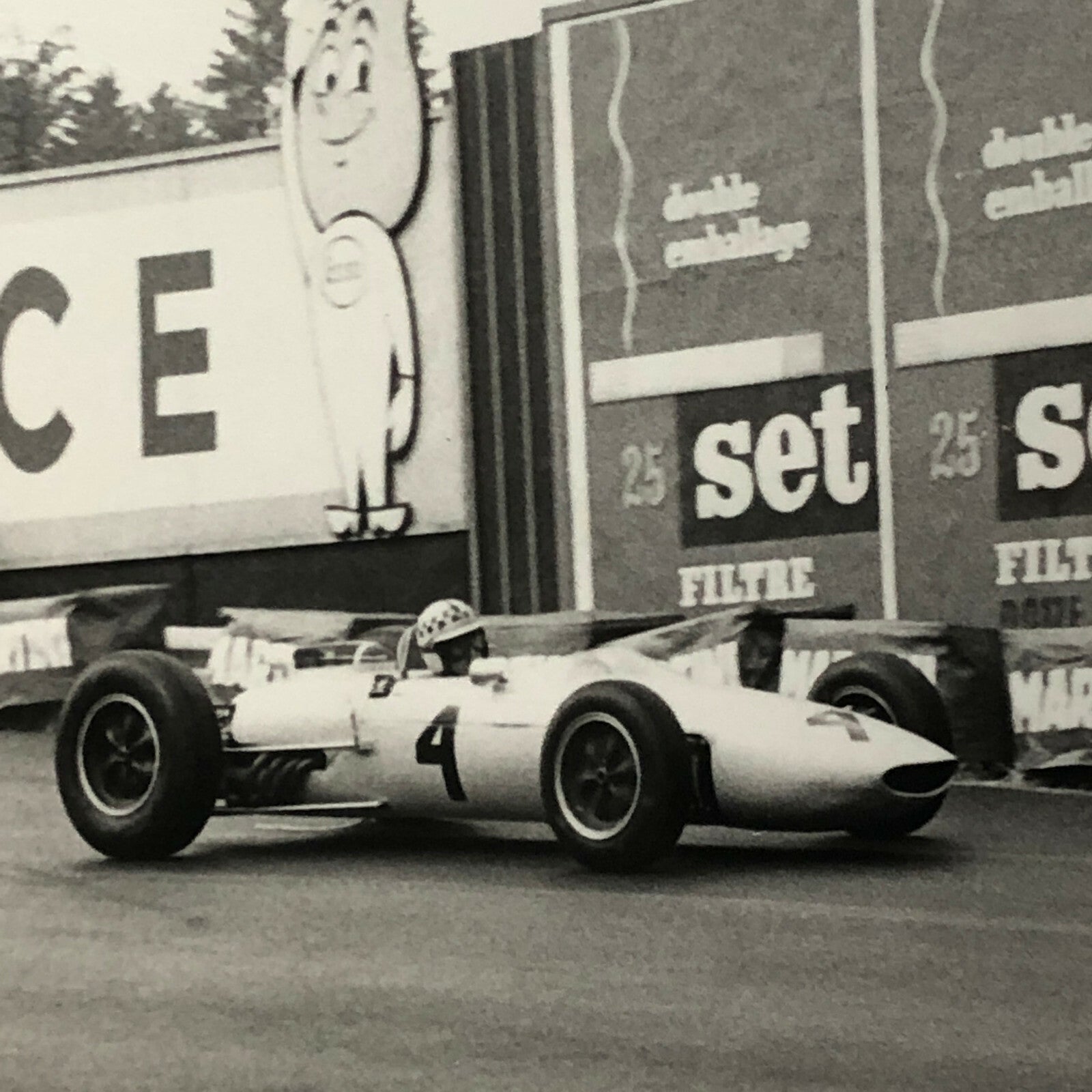Vintage Grand Prix Racing Car Photo Photograph Print - Innes Ireland SPA Belgium