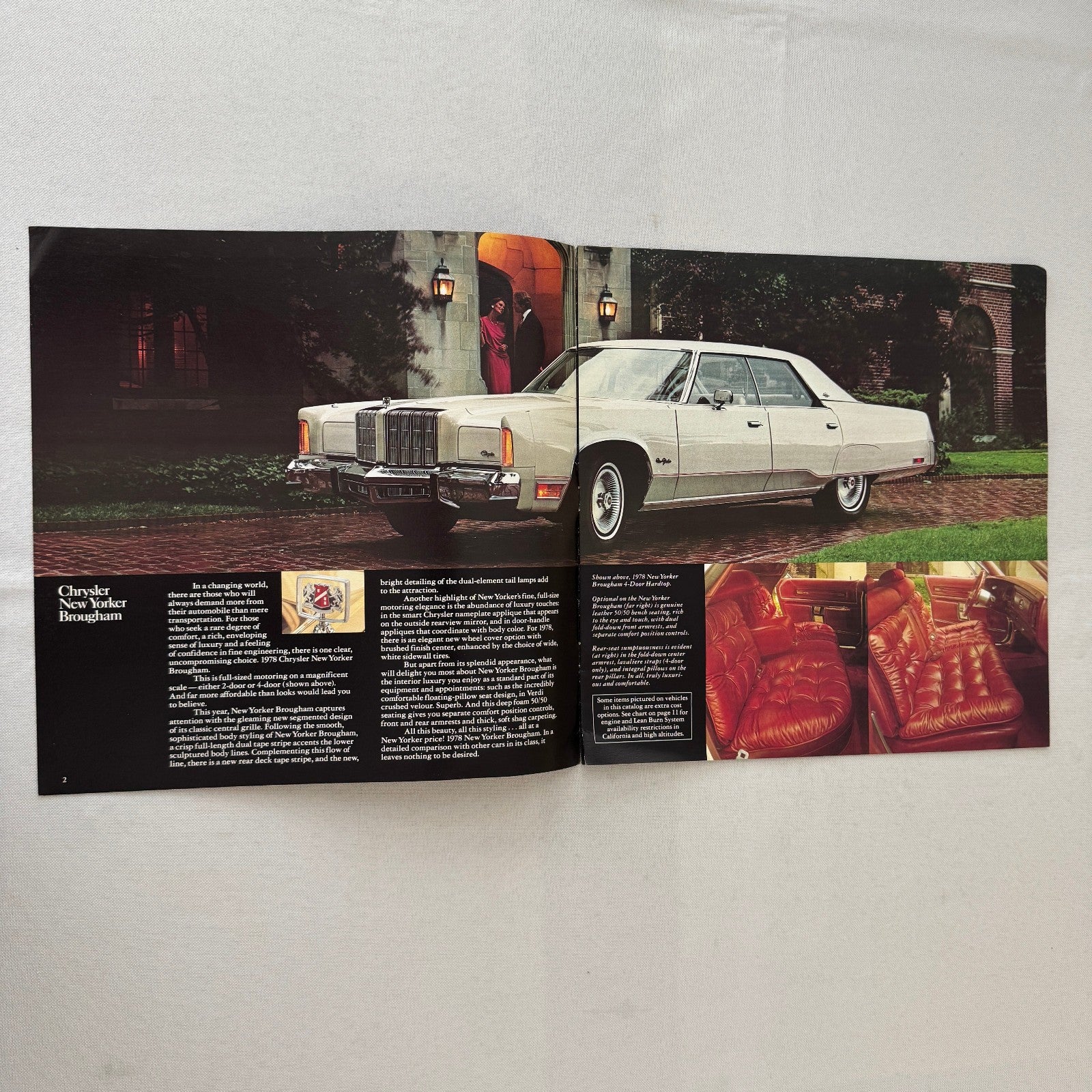 1978 Chrysler New Yorker and Newport Car Sales Brochure Catalog Advertising
