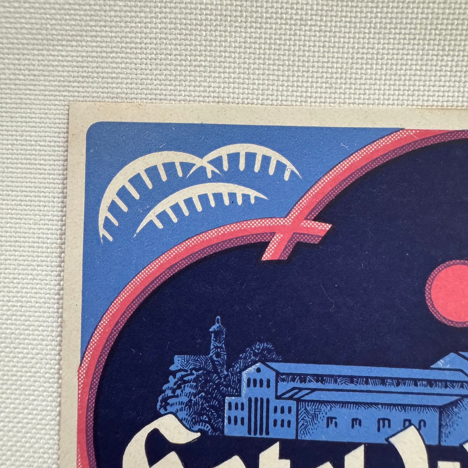 Vintage Travel Luggage Label Hotel Wittelsbach Oberammergau German Germany