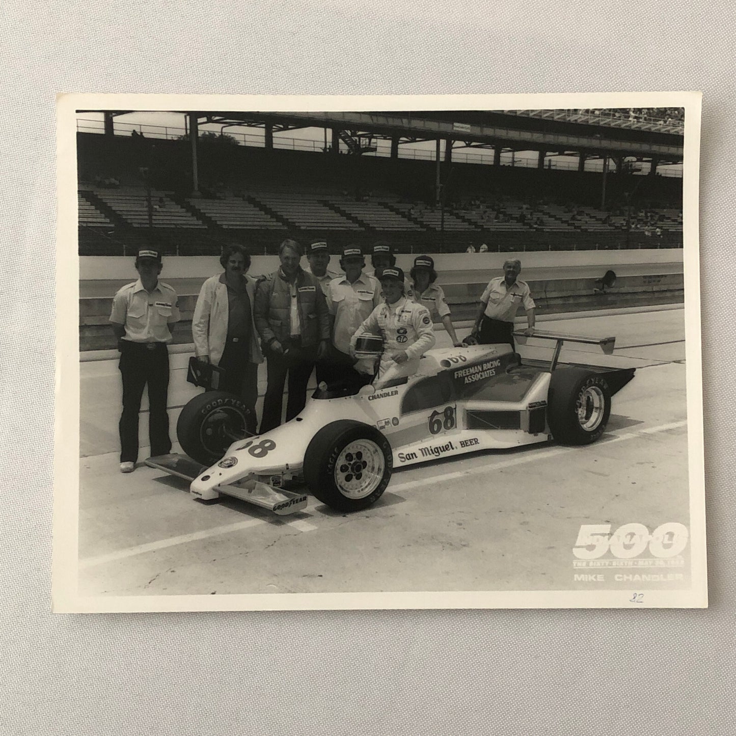 Vintage Indy Indianapolis Racing Photo Photograph Mike Chandler 1982
