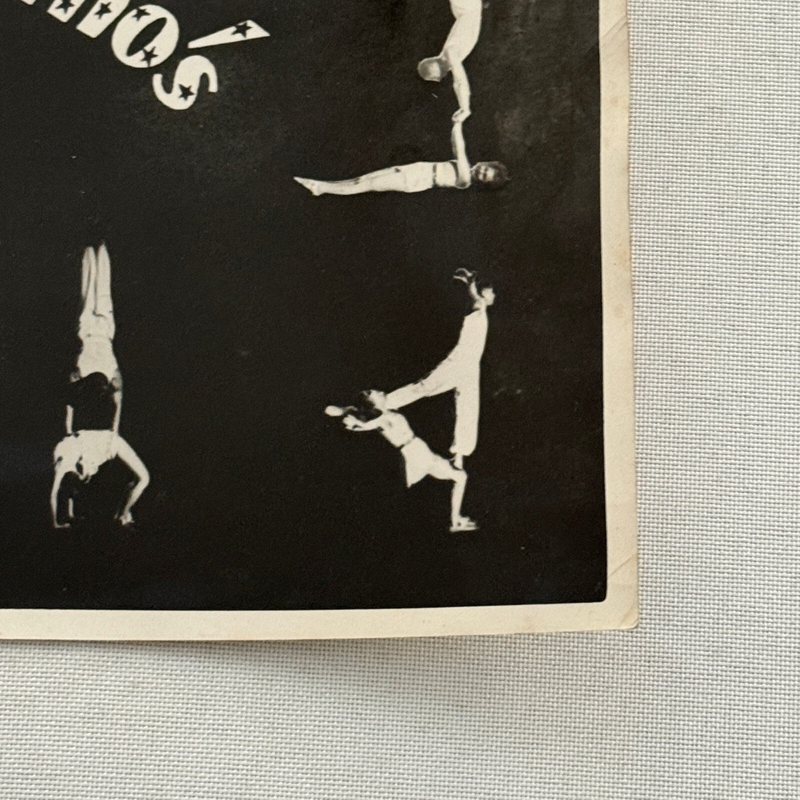 Vintage Circus Acrobat Act Balancing Photo Photograph Les Florentinos