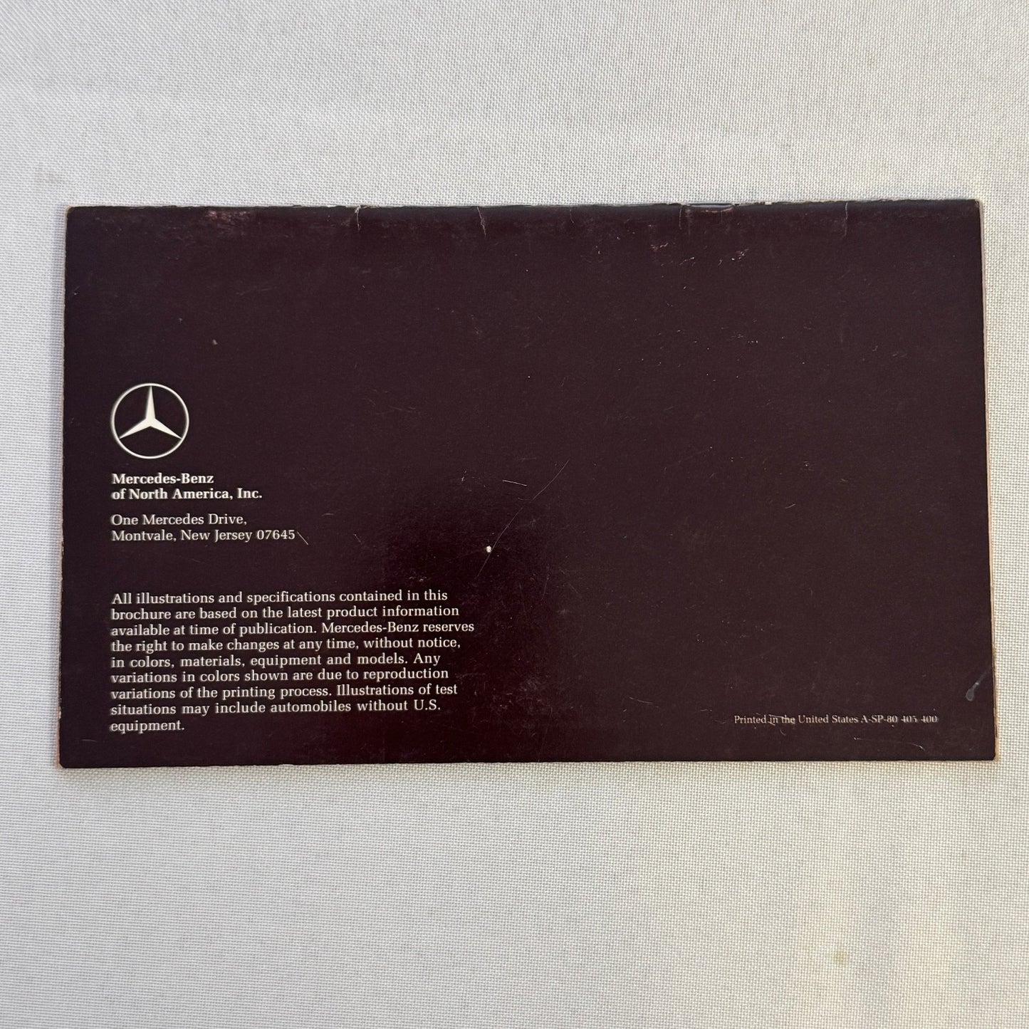 1981 Mercedes Benz Brochure Catalog 380 SLC 380SL 380 SL SEL 300SD 300TD 300D