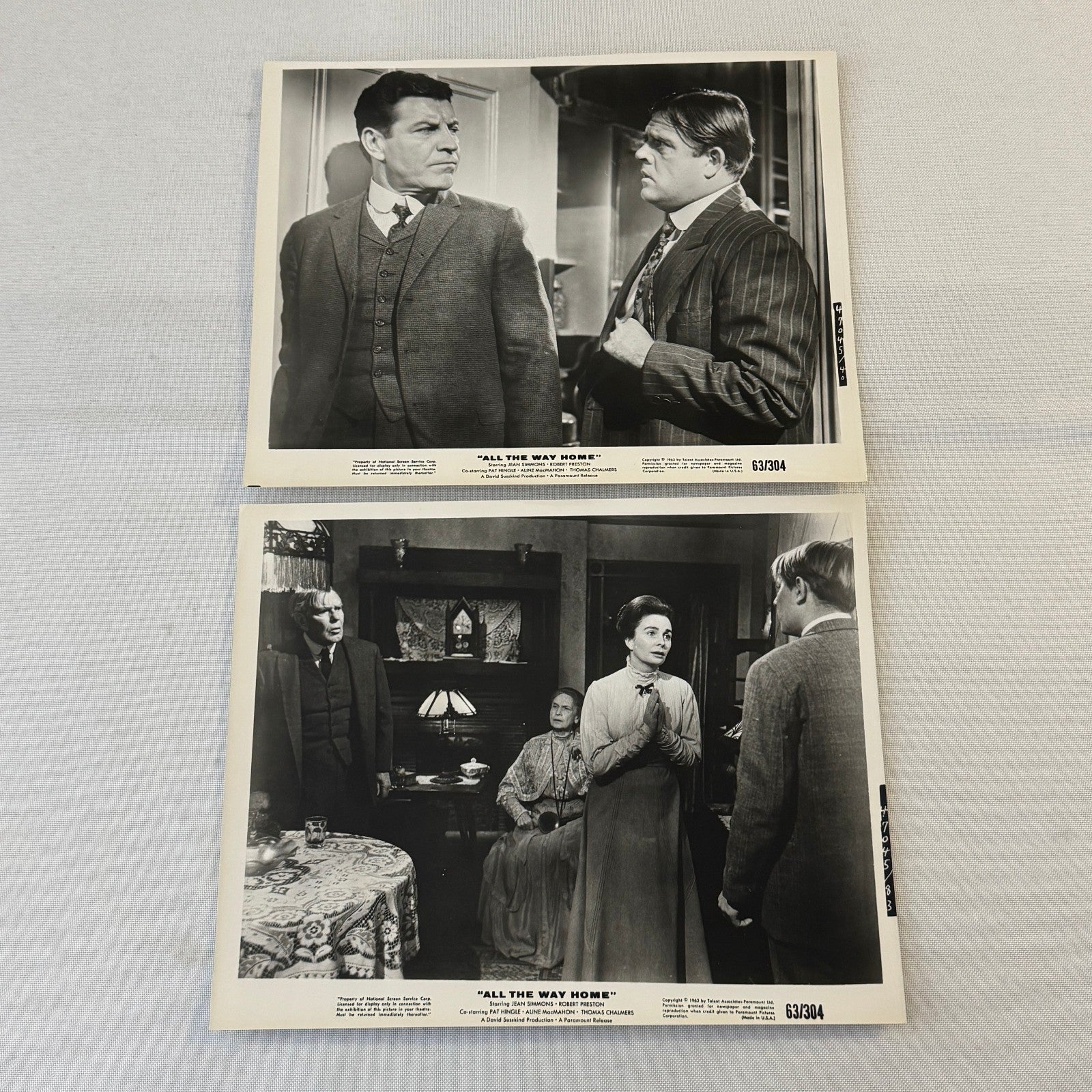 All The Way Home 1963 Movie Film Press Kit with Photo Press Release