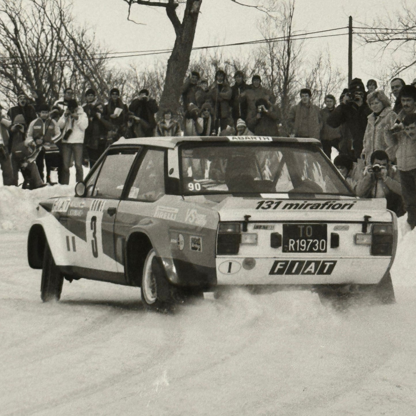 1980 Rallye Monte Carlo Press Photo Photograph DPPI Fiat 131 Abarth Car