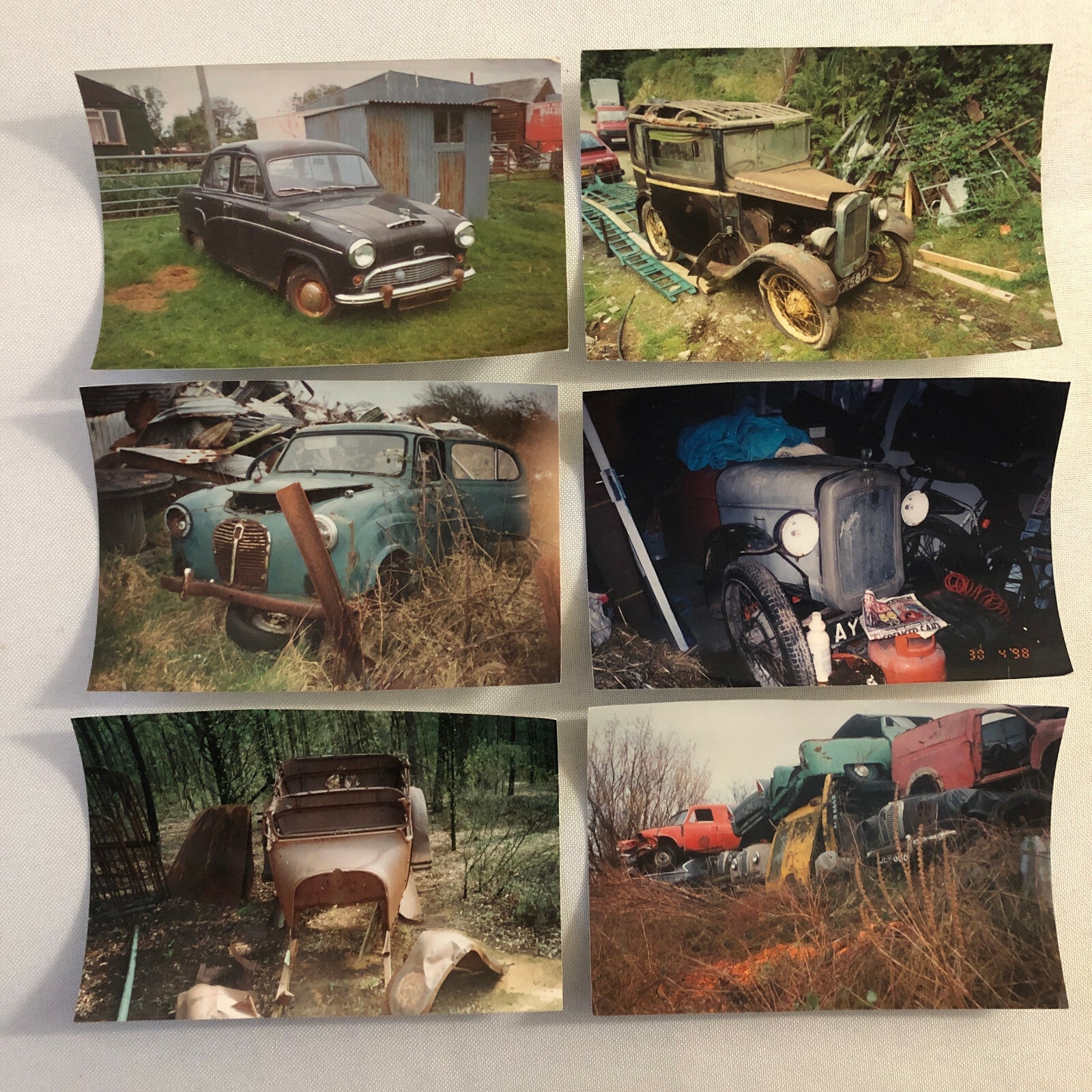 Vintage Austin Car Photo Barn Find Junkyard Parts Lot of 30 Photographs