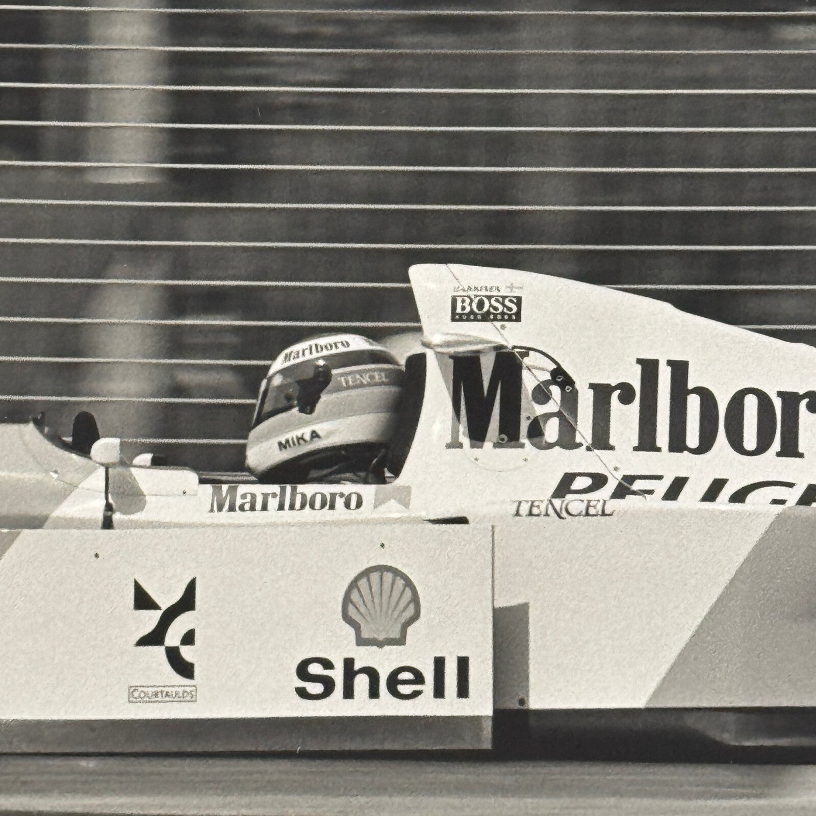 Mika Hakkinen McLaren Racing Driver Photo Photograph 1994 Marlboro Peugeot