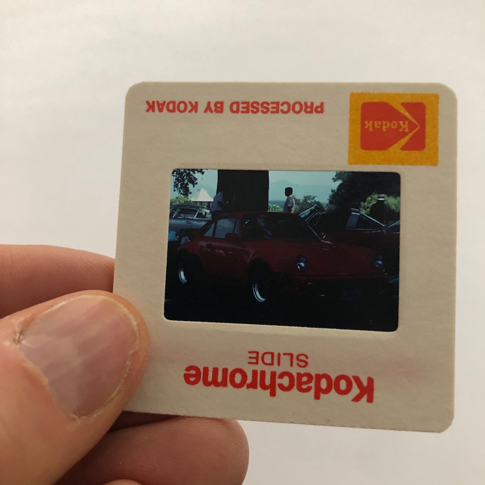 Porsche 911 Car 35mm Photo Slide Vintage 1981