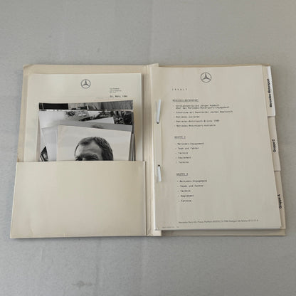 1990 Mercedes Benz Racing Motorsport Factory Press Kit 190E C9 C11 Cars GERMAN