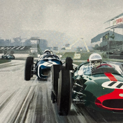 John Surtees Cooper Climax Stirling Moss Goodwood 1961 Illustration Print