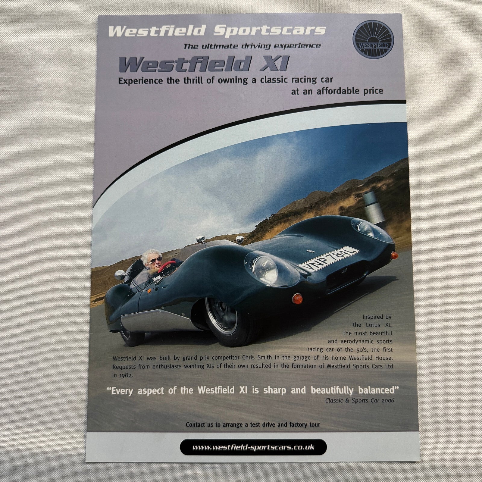Westfield XI Kit Car Sales Brochure Advertising