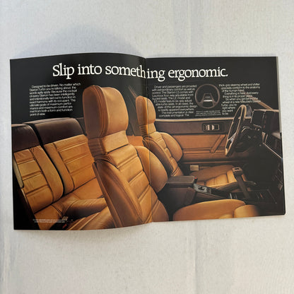 1985 Mitsubishi Starion Sports Car Sales Brochure Catalog Advertising