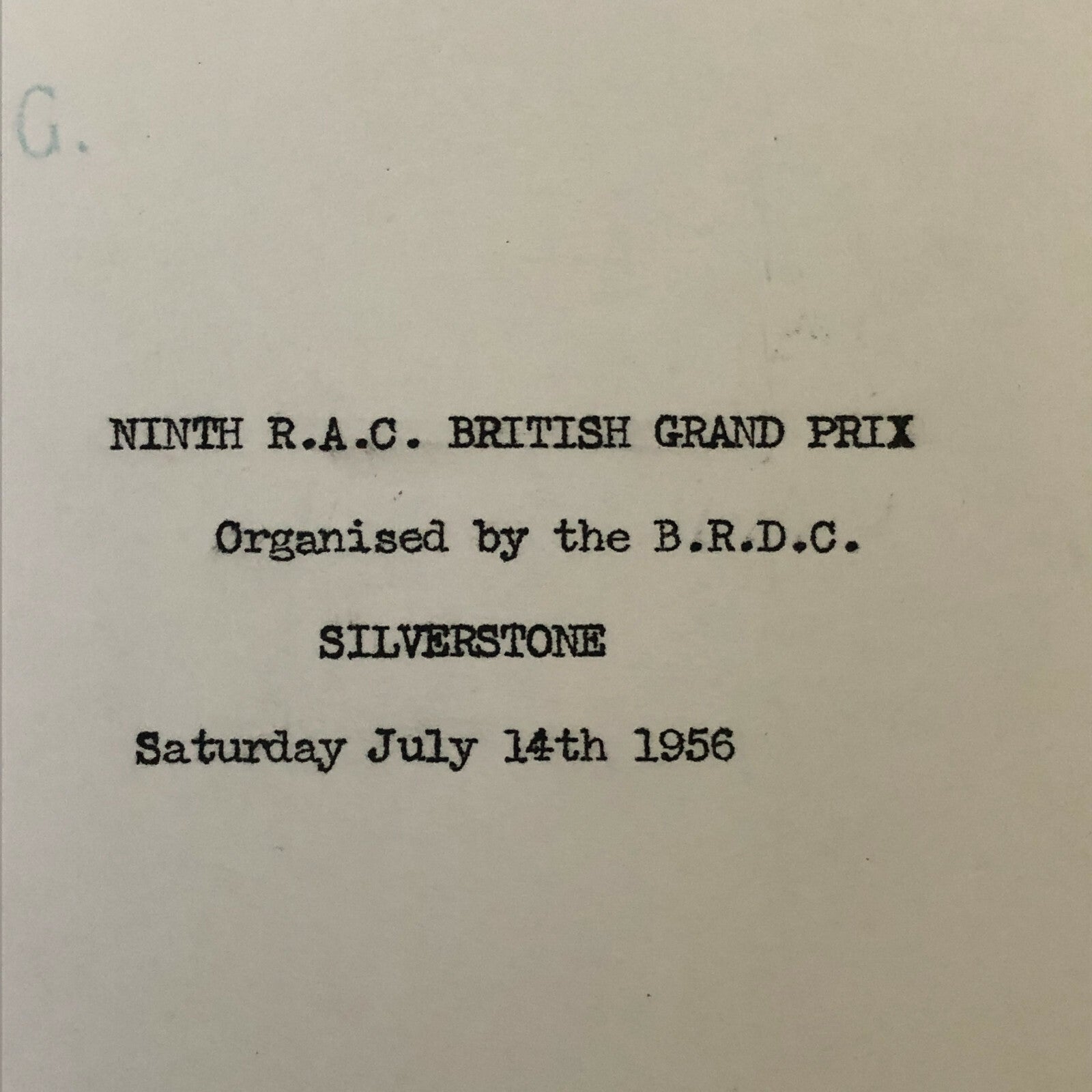 Vintage Car Racing Photo Photograph - 1956 RAC British Grand Prix Silverstone