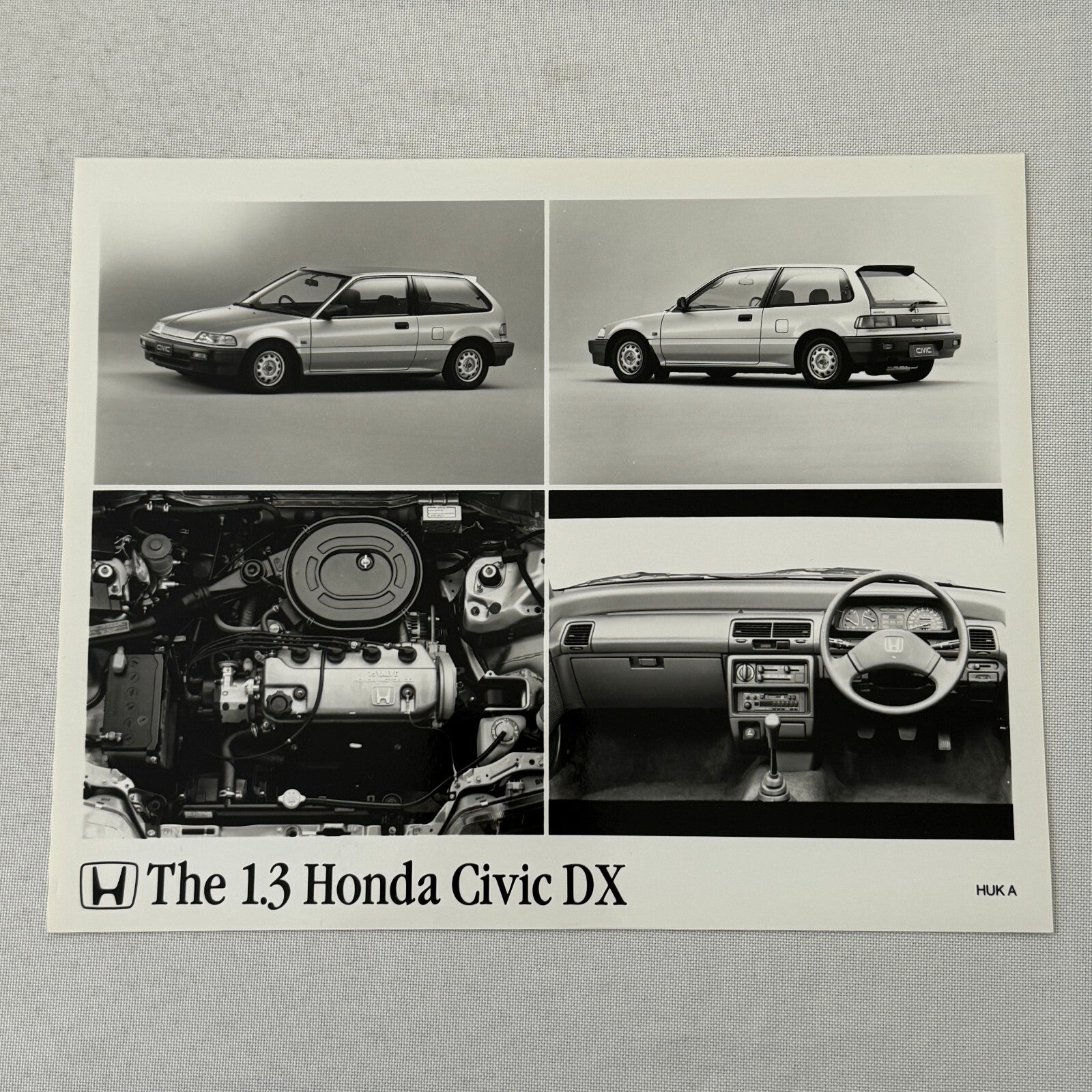 Honda Civic DX Hatchback Car Factory Press Photo Photograph European Market