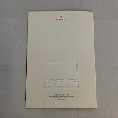 Honda NSX Car Sales Brochure GERMAN Text European Market