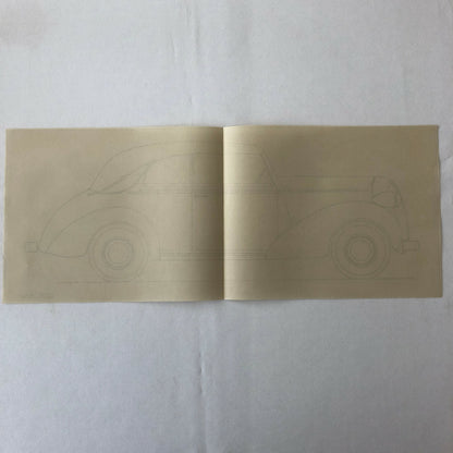 1936 Coachbuilder Car Design Blueprint Rendering Blue Print Coupe Body Style 