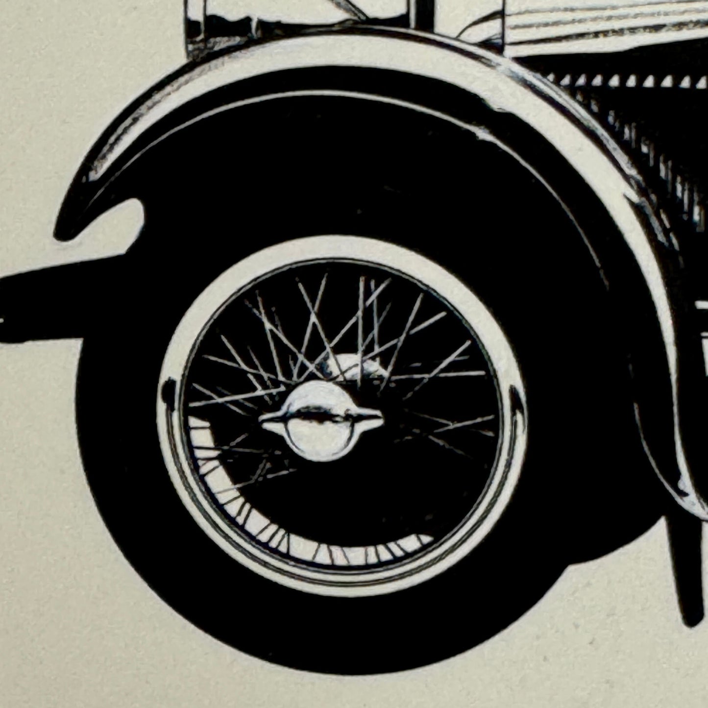 1928 Lorraine Cabriolet Car Illustration Art Drawing Hand Drawn Robert Preis