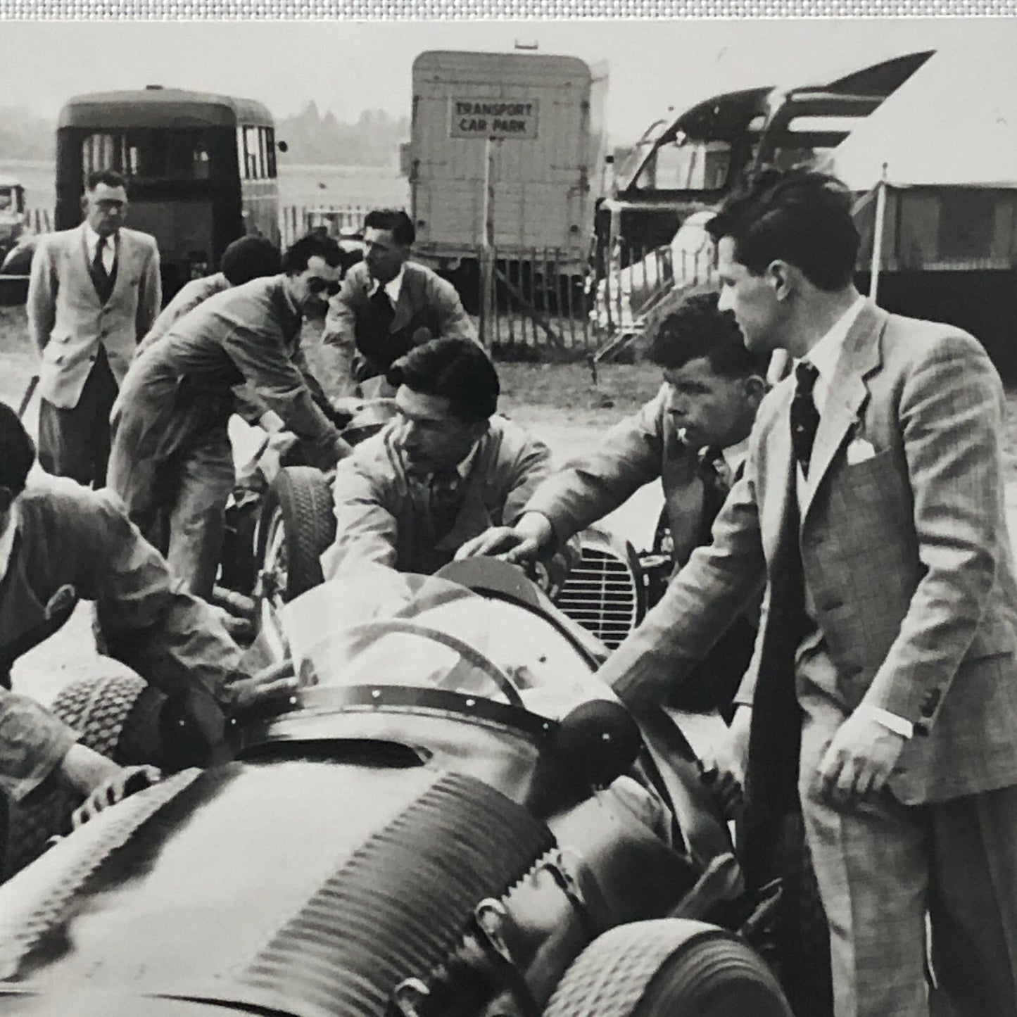 Racing Photo Photograph BRM V16 Mark II Car Silverstone 1950 Race