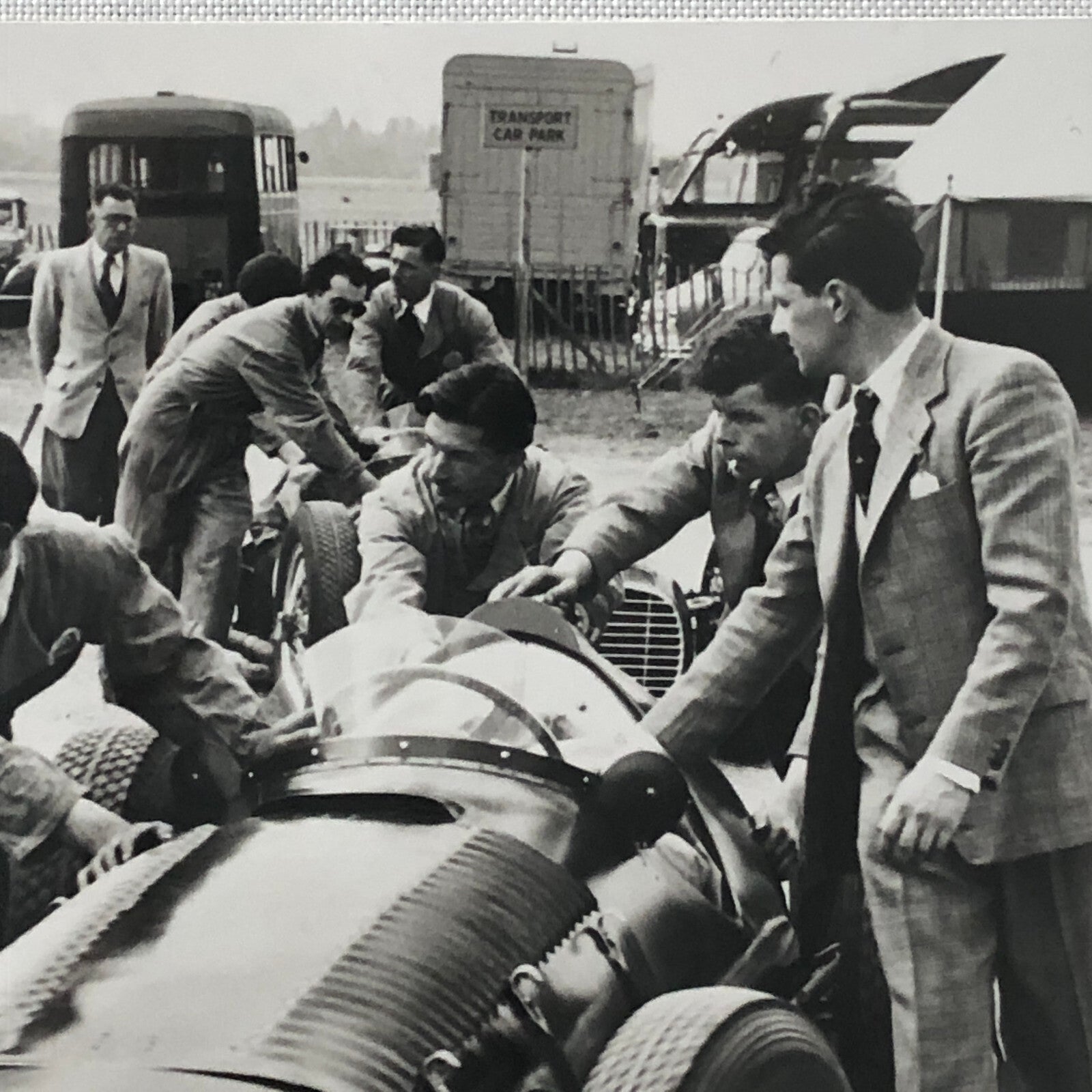 Racing Photo Photograph BRM V16 Mark II Car Silverstone 1950 Race