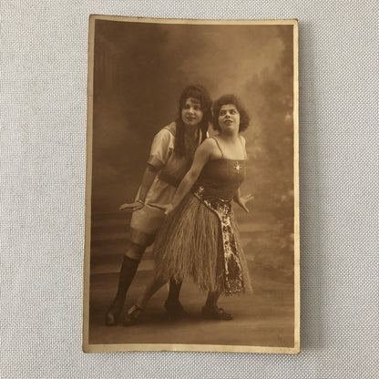 Dancers or Circus Performer Real Photo Postcard Post Card RPPC Vintage