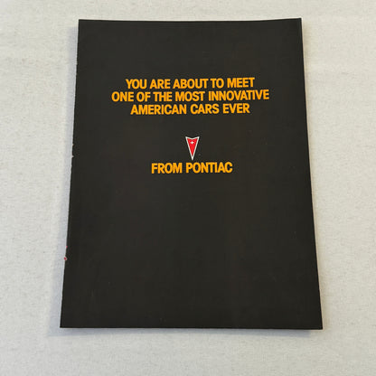 Pontiac Fiero Car Magazine Insert Brochure Advertising Vintage