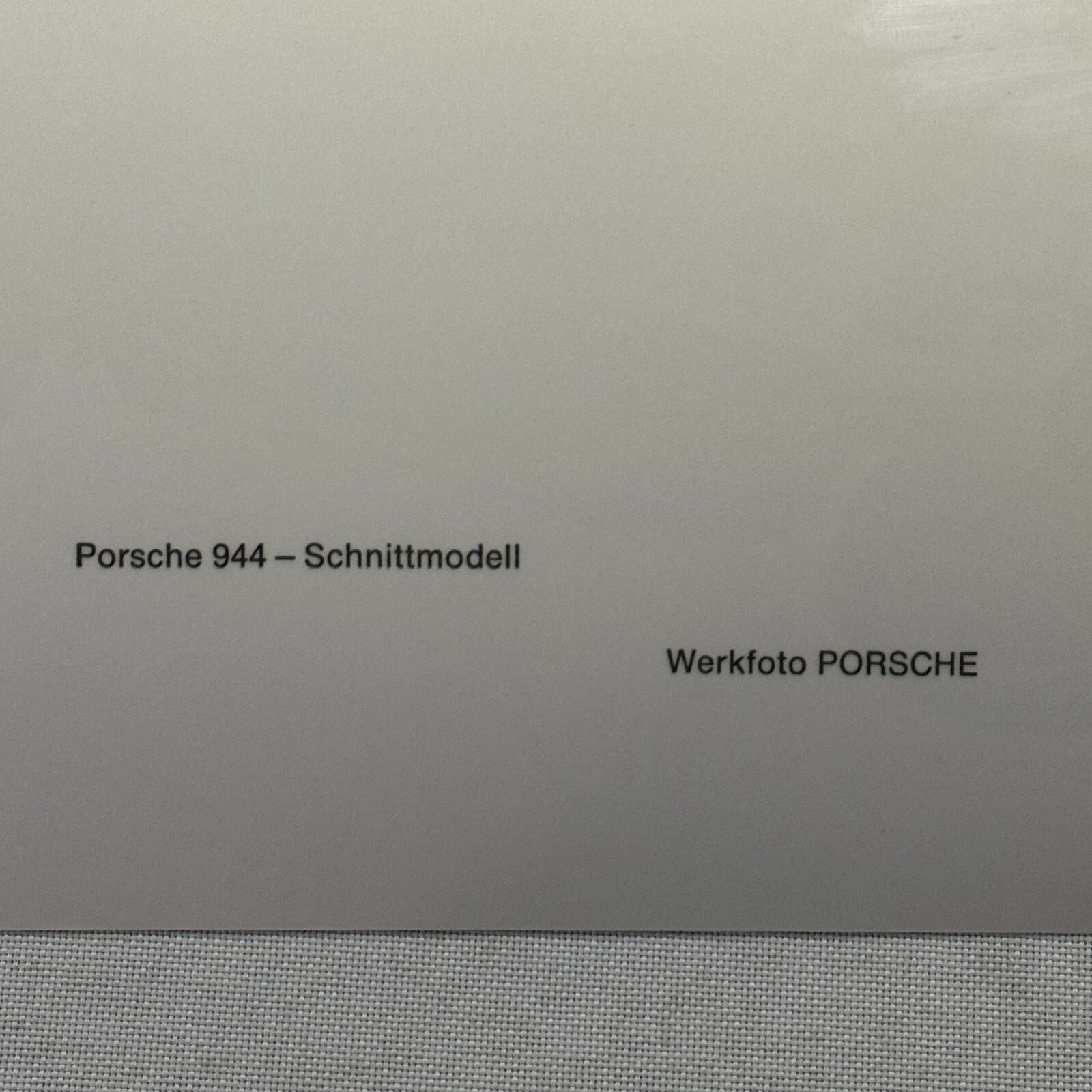 Porsche 944 Car Cutaway Factory Press Photo Photograph Vintage