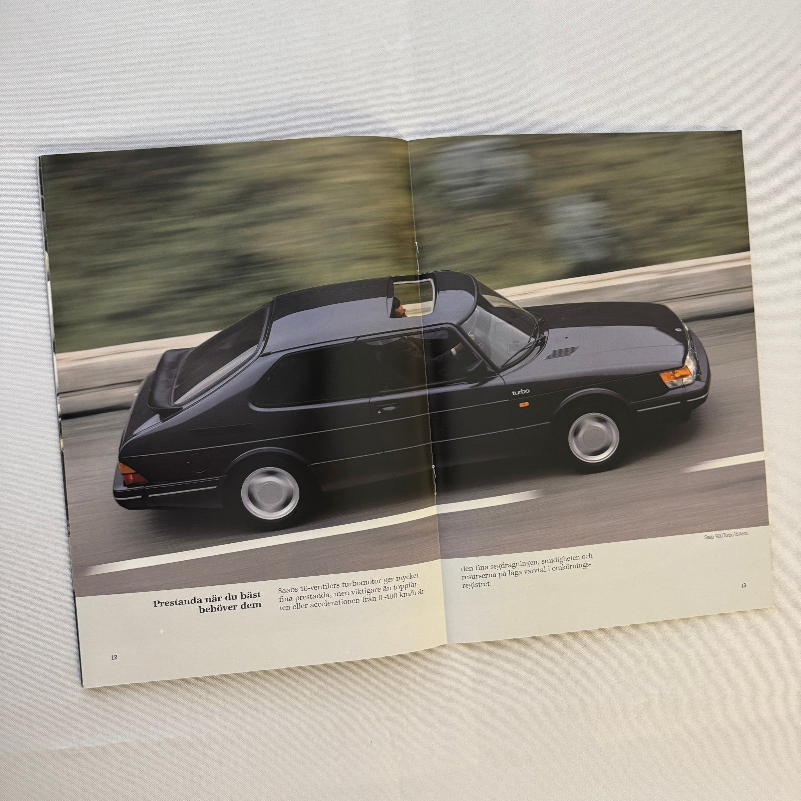 Vintage Saab 900 Cabriolet Saab 900 Turbo 16 Aero Sales Brochure Car SWEDISH