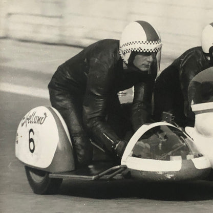 Vintage Motorcycle Racing Photo photograph BMW Sidecar Side Car Bike