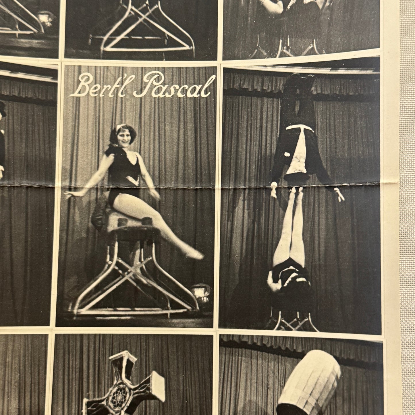 Circus Juggling Balancing Act Vintage Photo Photograph Print Bertl Pascal