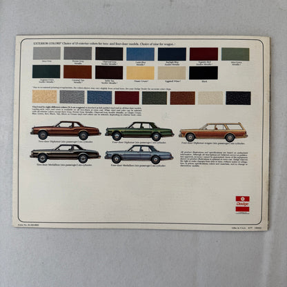 1978 Dodge Diplomat Car Sales Brochure Catalog Vintage Automobile Wagon Coupe