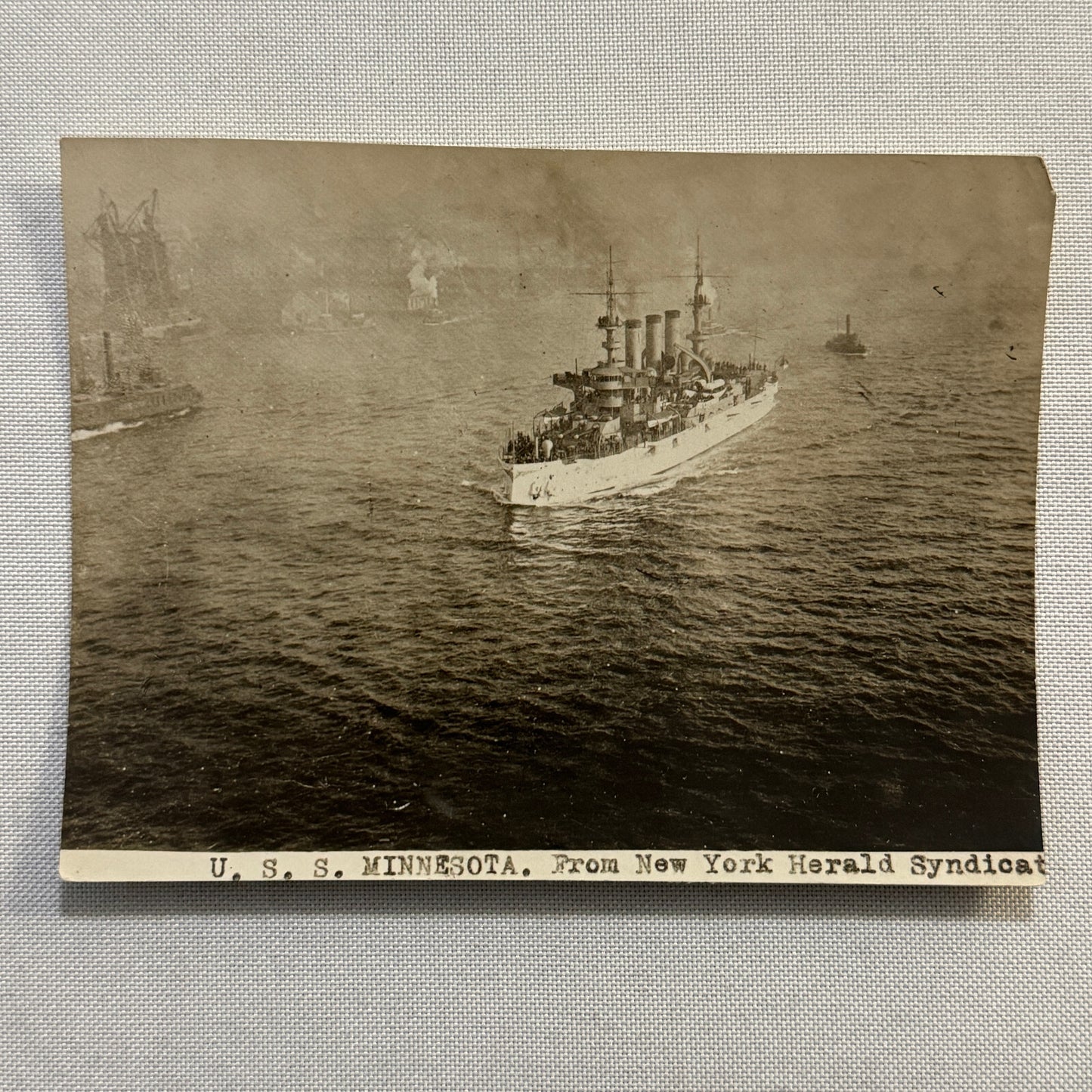 USS Minnesota Military Ship Boat Photo Photograph Vintage Print