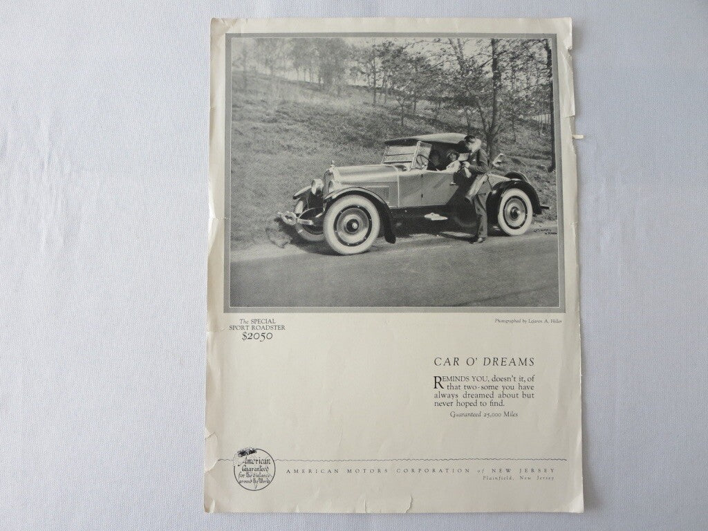 American Motors Corporation of New Jersey Special Sport Roadster Brochure