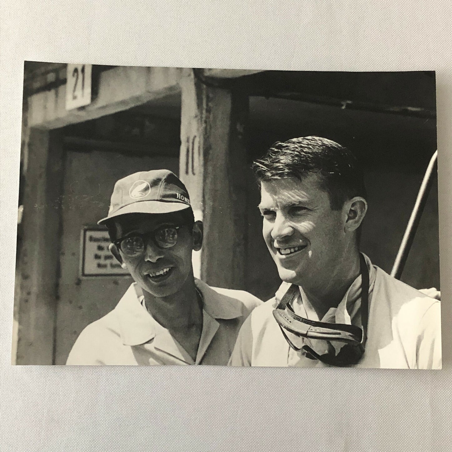 Vintage Honda Racing Photo Photograph Ronnie Bucknum Nakamura Goodyear Tire 