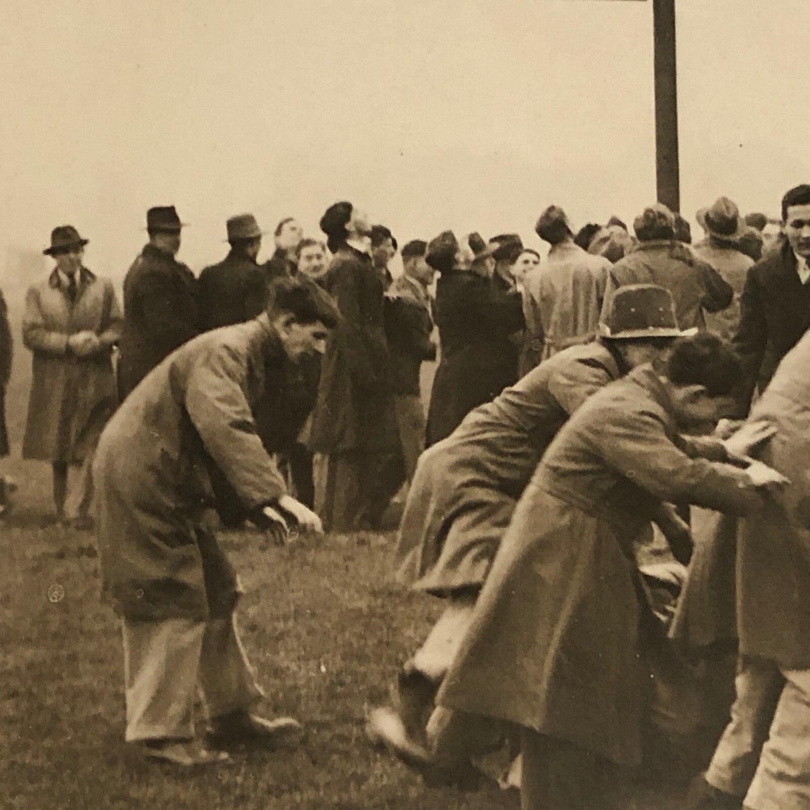 Press Photo Photograph 1932 Rugby Match London UK ? Keystone Photo Hospital Cup
