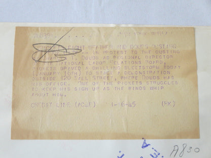 1945 Press Photograph Photo UAW CIO Workers Protest Charles T Douds Removal 