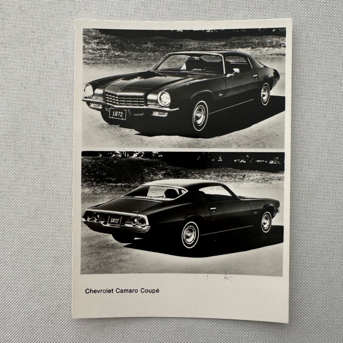 Chevrolet Camaro Factory Press Photo Photograph Vintage 1972 1973