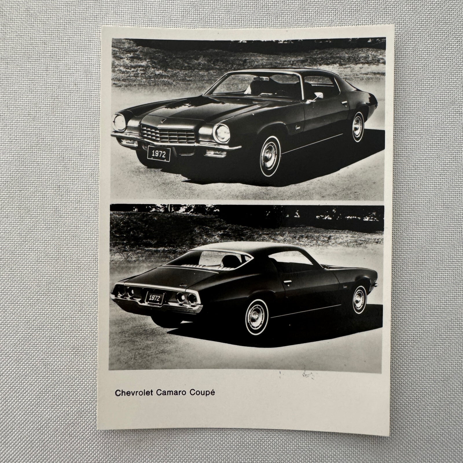 Chevrolet Camaro Factory Press Photo Photograph Vintage 1972 1973