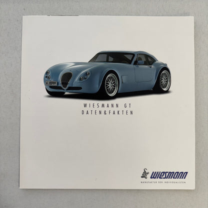 2005 Wiesmann GT Brochure Catalog Sports Car GERMAN Text