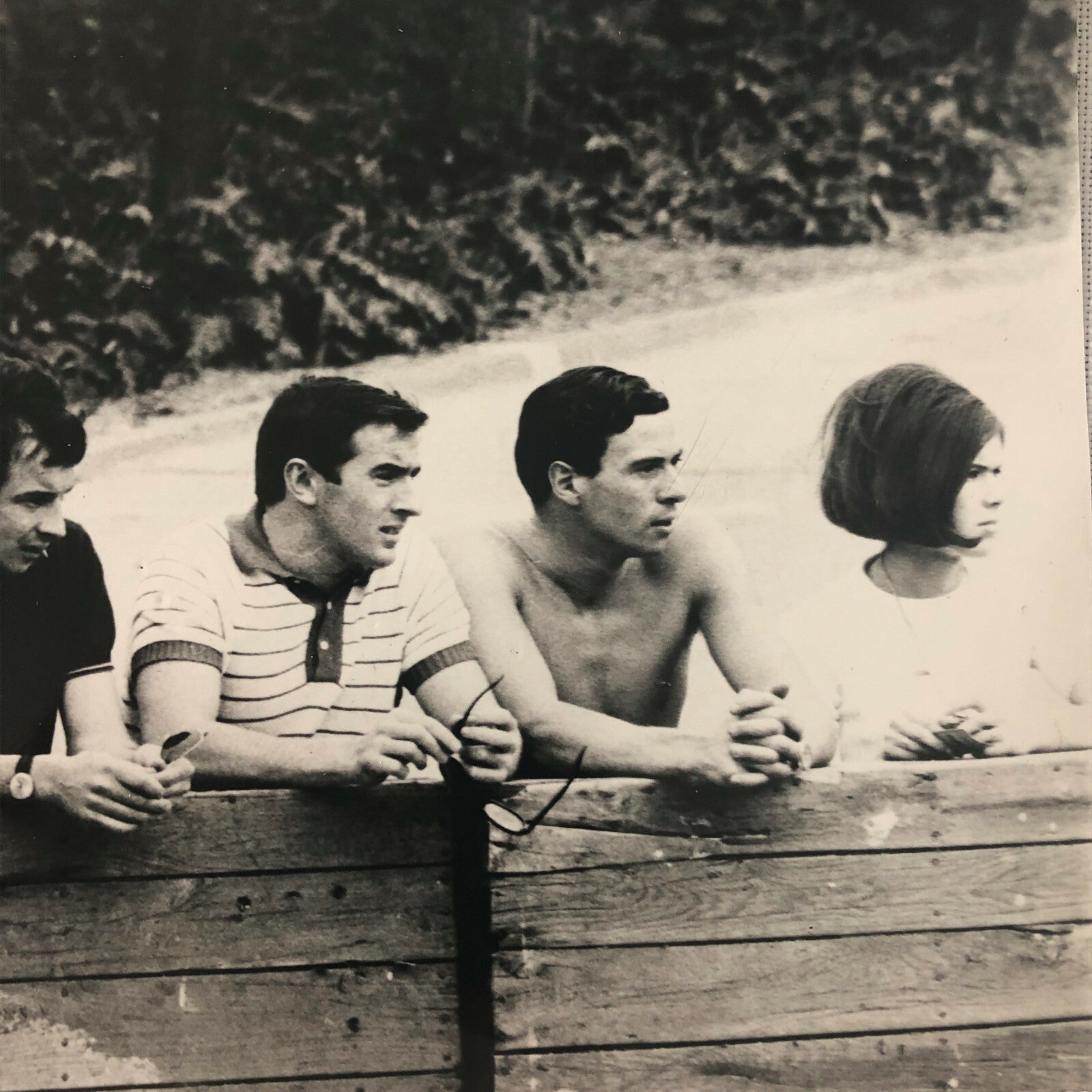 1966 Barcelona Formula III Car Racing Photo Photograph - Fans Watching Race 