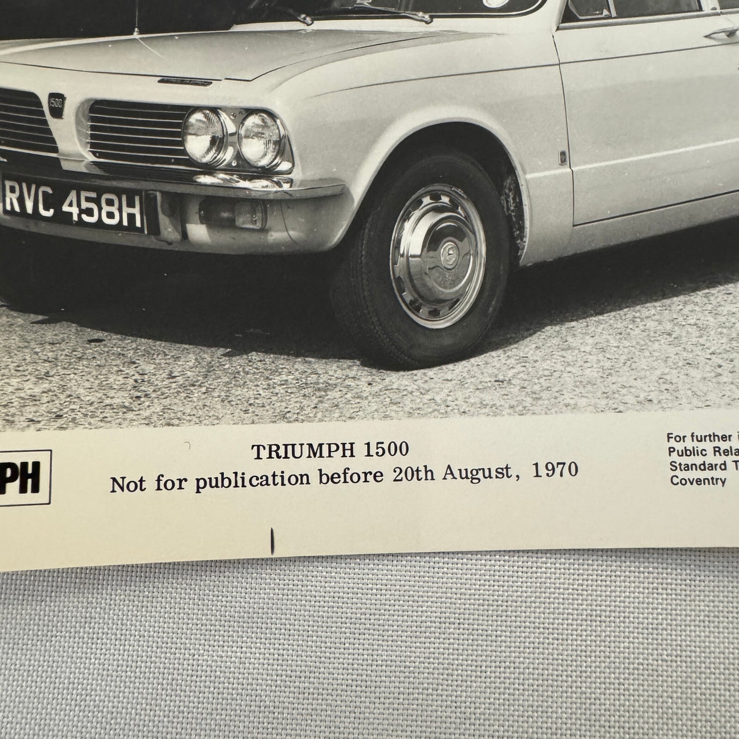 Triumph 1500 Car Factory Press Photo Photograph Print 1971