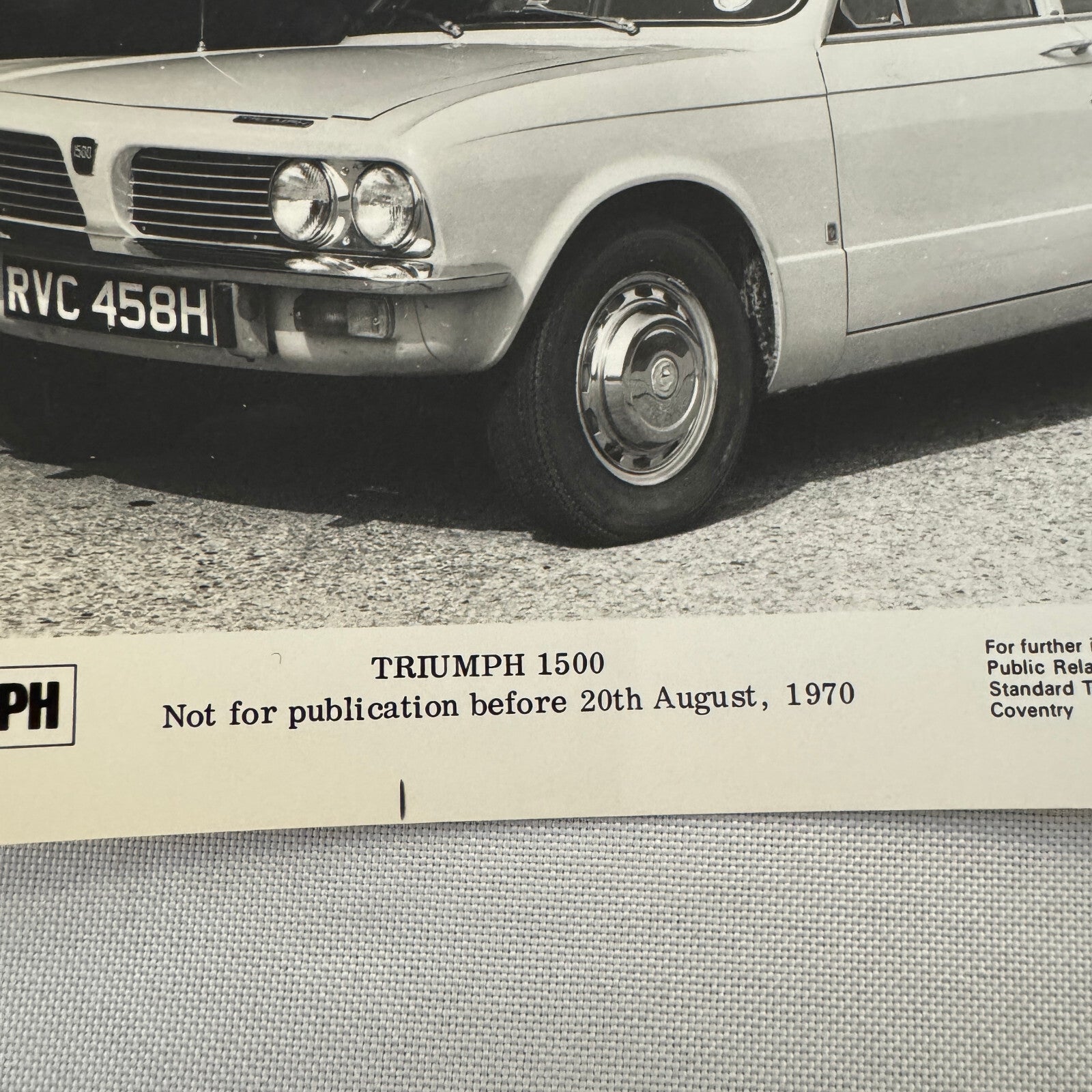 Triumph 1500 Car Factory Press Photo Photograph Print 1971