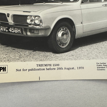 Triumph 1500 Car Factory Press Photo Photograph Print 1971