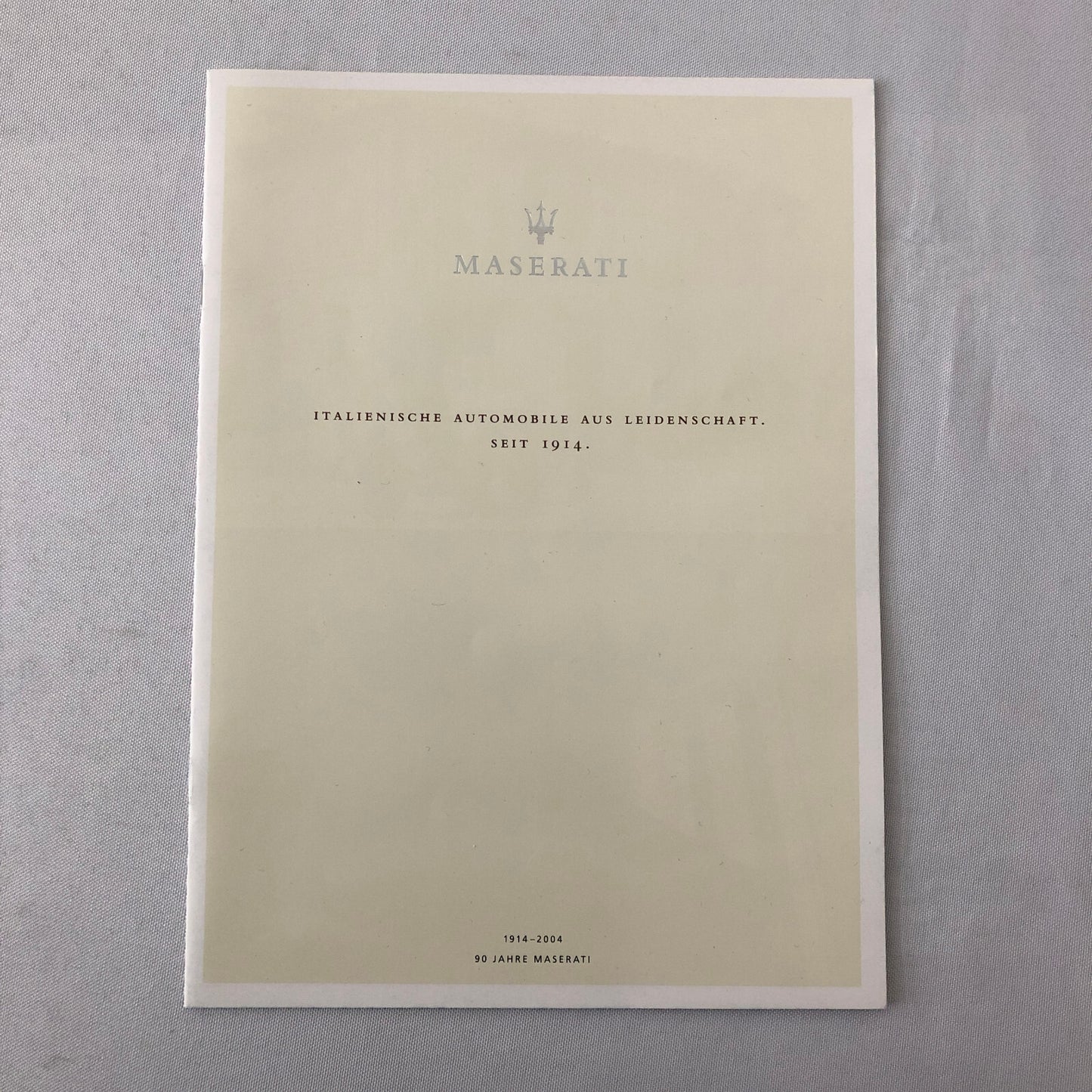 2014 Maserati Sales Brochure GT Cambiocorsa Gransport Quattroporte GERMAN TEXT 