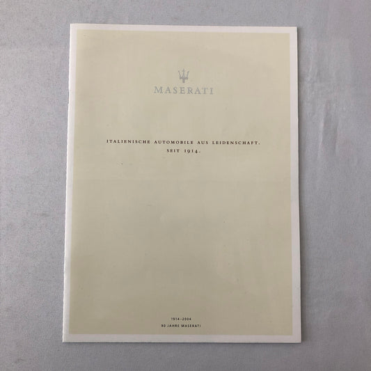 2014 Maserati Sales Brochure GT Cambiocorsa Gransport Quattroporte GERMAN TEXT 