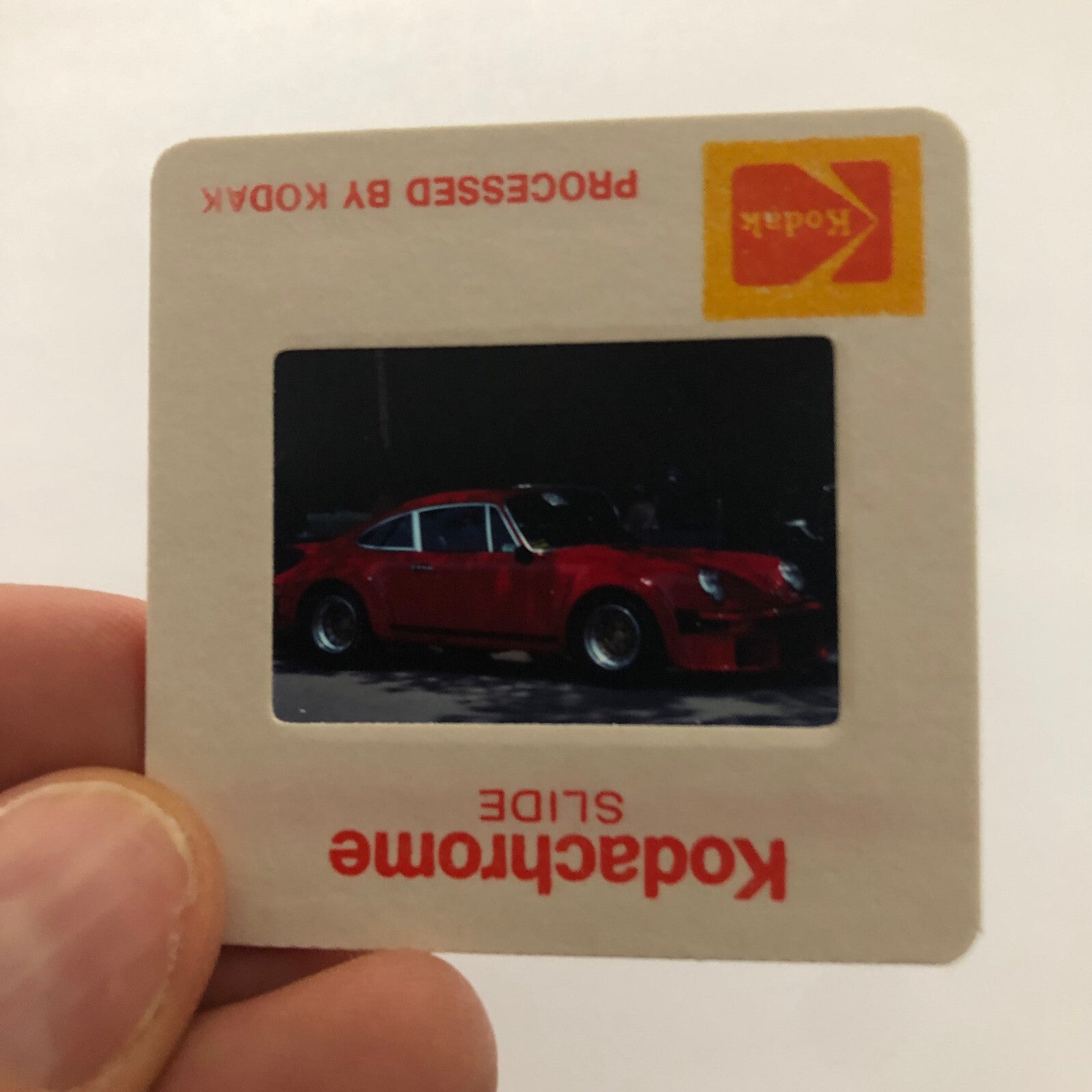 Porsche 911 Car 35mm Photo Slide Vintage 1981