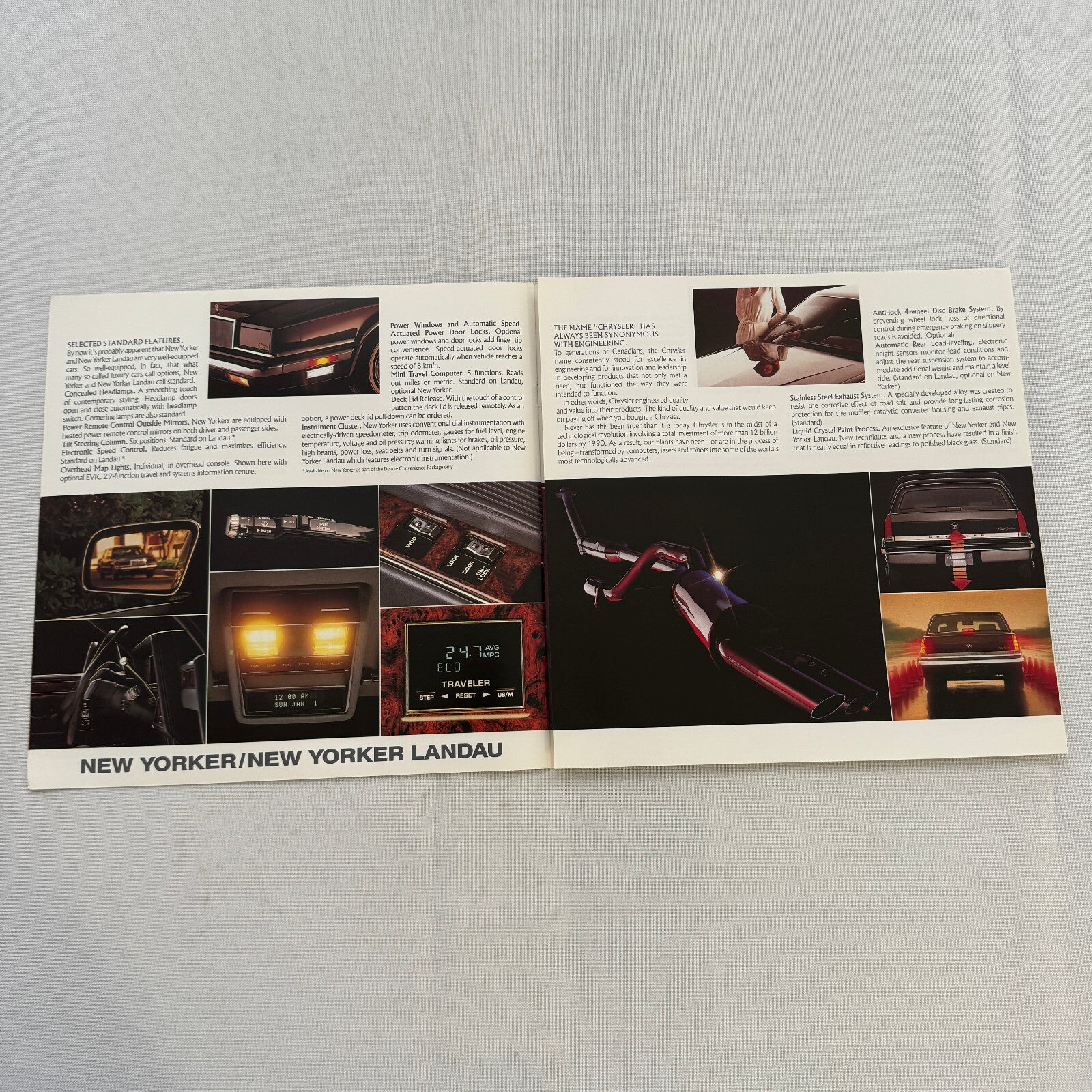 1988 Chrysler New Yorker Car Sales Brochure Catalog Advertising Landau